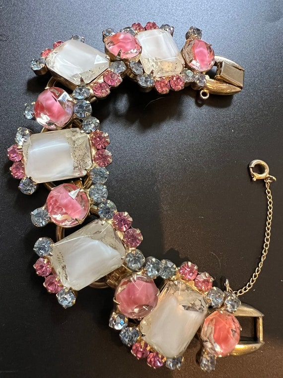 Rare Juliana White Pink Givre Bracelet - image 3