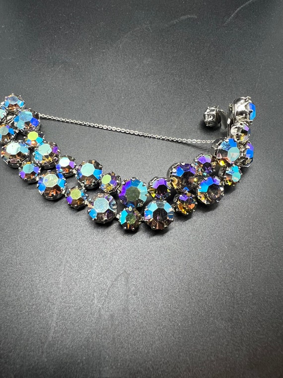 Unsigned AB Blue Rhinestone - image 4