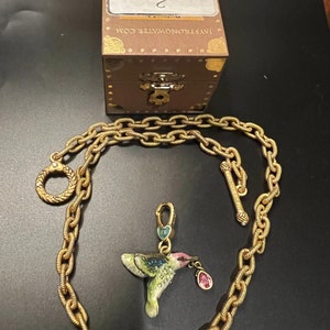 Rare, Signed Jay Strongwater Hummingbird Charm W/ Swarovski Rare, Signed Jay Strongwater Hummingbird Charm W/ Swarovski
