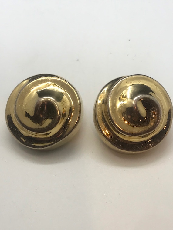 Givenchy Gold Tone Swirl Earrings