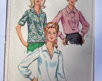 Simplicity 7172 1967 Sewing Pattern - Misses' Blouses Size 10