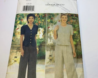 Butterick #4004 Vintage 1995 Women’s Blouse and Pants Sewing Pattern Size 6 8 10 Cottagecore Cottage Core