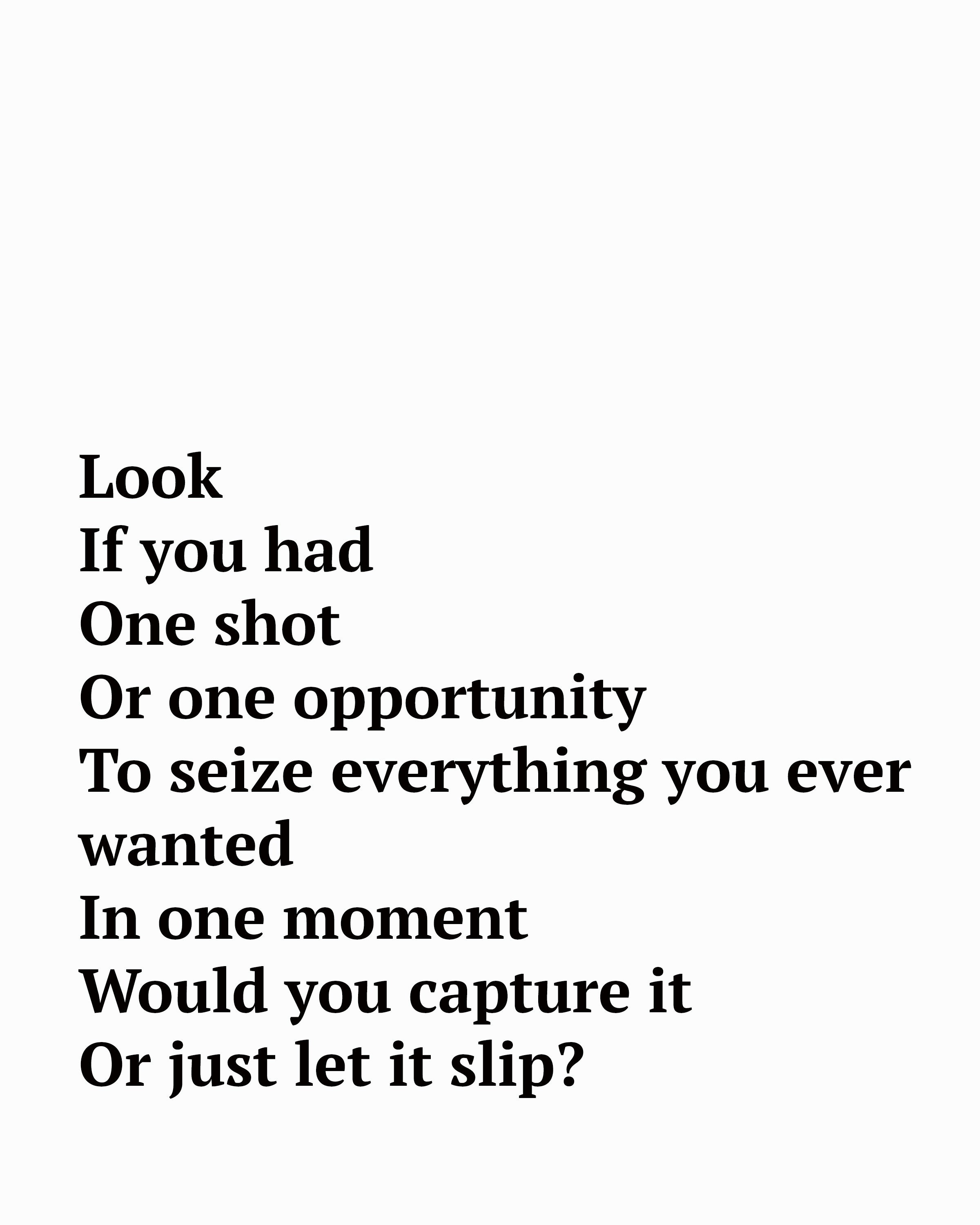 Eminem Lyrics Lose Yourself Lyrics Rap Lyrics Song Lyrics Etsy