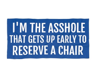 Beach Towel, Vacation Cruise Accessory, Reserved Chair