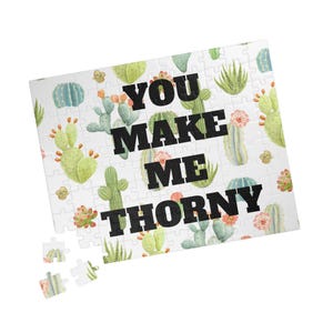 Funny Cactus Puzzle for Adults: You Make Me Thorny Gift