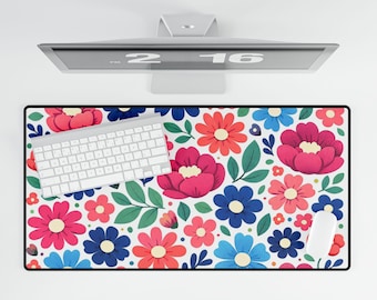 Bold Color Pattern Desk Mat | Modern Home Office Desk Pad