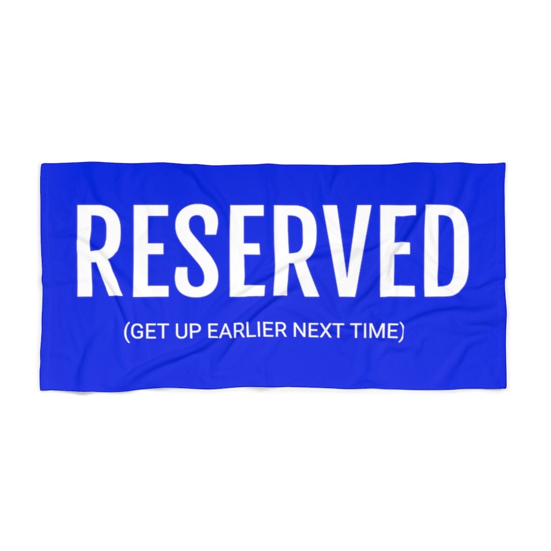 Vacation Beach Towel Cruise Beach Towel Pool Towel Reserved Etsy