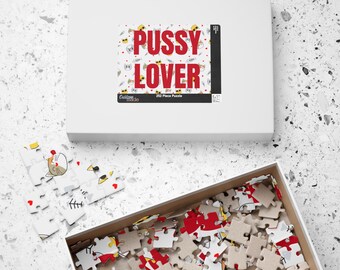 Funny "PUSSY LOVER" Puzzle: Adult Humor Gift