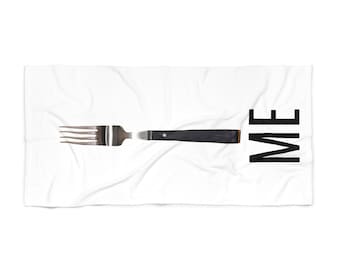 Fork Me Beach Towel, Humorous Vacation Gift