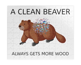 Funny Dirty Beaver Jigsaw Puzzle, Adult Humor Gift