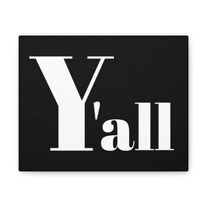 Canvas Wall Art, Cowboy Country Boys Room Howdy Western Western, Western Wall Decor, Cowboy Wall Decor, Y&#39;all Sign, 0.75 Inch Stretched