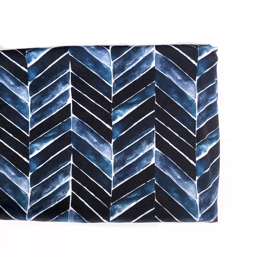 Crib Sheet Changing Pad Cover INDIGO HERRINGBONE Indigo Etsy