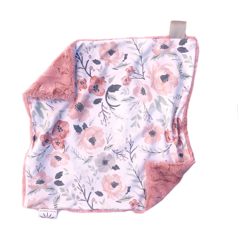 Lovey Blanket Free Shipping! girl lovey lovey ready to ship baby lovey baby gift baby blanket MEADOW FLORAL security blanket