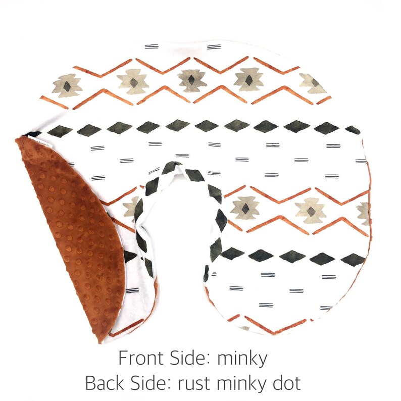 Nursing Pillow Cover VINTAGE MUDCLOTH Rust Nursing Pillow Etsy