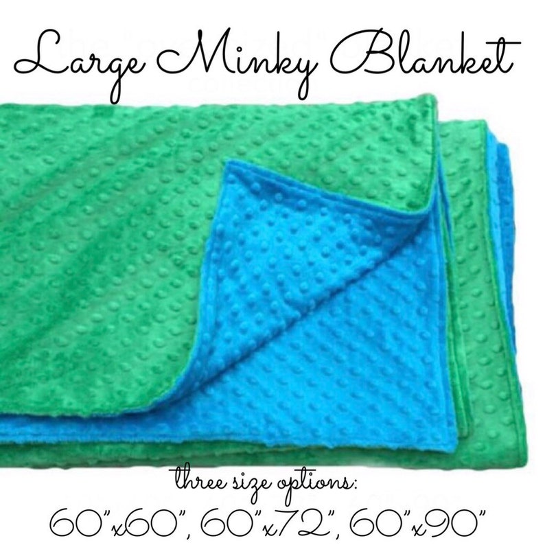 LARGE MINKY BLANKET You Pick Colors and Size Etsy