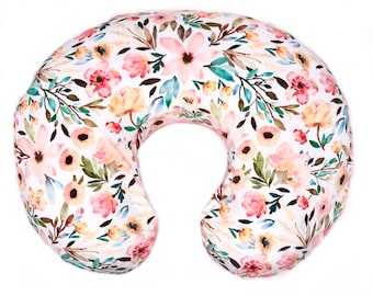 Nursing Pillow Cover- MAE FLORAL- floral baby pillow cover- nursing cover- girl baby bedding- mae floral- breastfeeding- FREE Shipping!