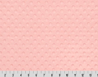 BABY PINK Cuddle Dimple- Shannon Fabrics- Minky Dot- 3mm pile- 60in wide- light pink