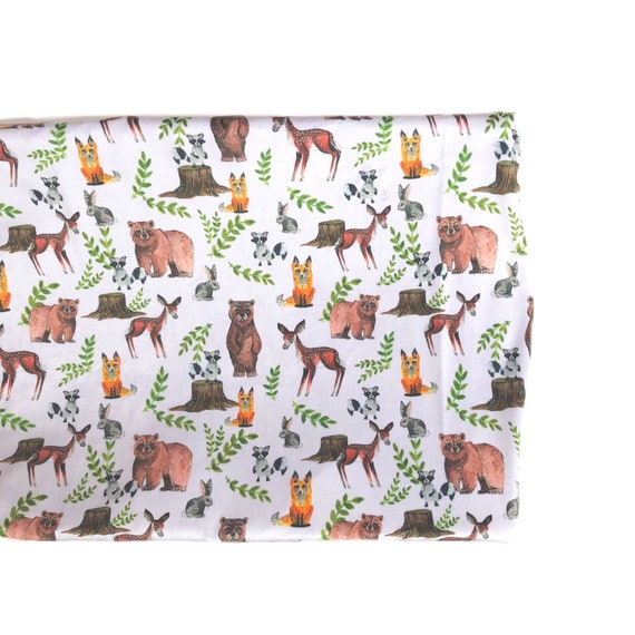 crib sheet woodland changing pad cover