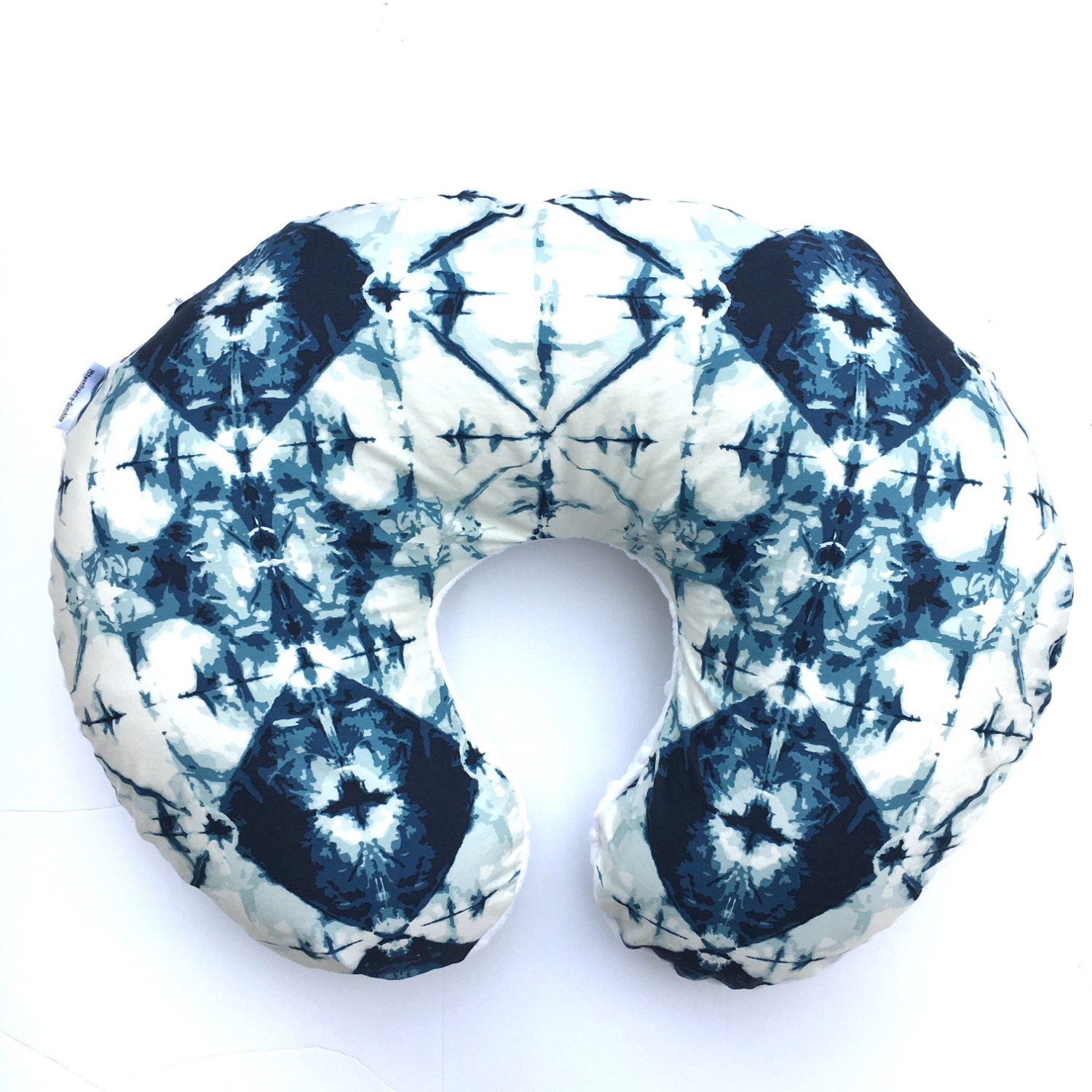 Nursing Pillow Cover- INDIGO BOHO- baby pillow- tie dye pillow cover-…