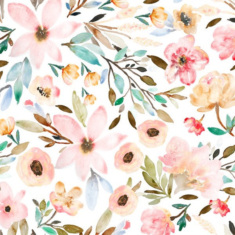 Lovey Blanket MAE FLORAL Baby Lovey Security Blanket Baby Etsy