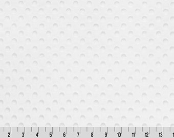 SNOW Cuddle Dimple- Shannon Fabrics- Minky Dot- 3mm pile- 60in wide- WHITE