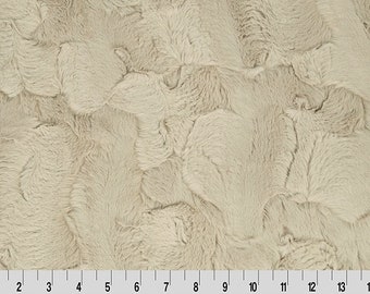 CHAMPAGNE Luxe Cuddle Hide- Shannon Fabrics- 10mm pile- 60in wide- beige