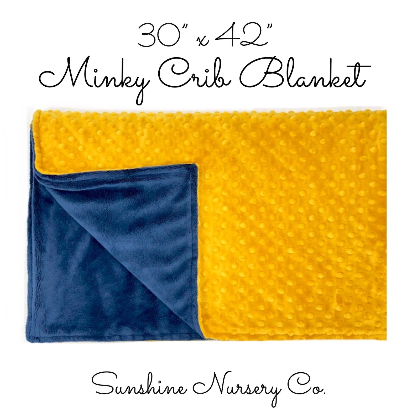 MINKY CRIB BLANKET 30x42 Minky Blanket Minky Baby Blanket Minky Dot