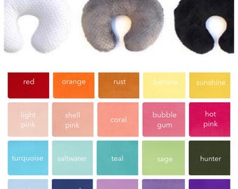 Funda para almohada de lactancia - almohada de lactancia minky - lactancia - funda para almohada de bebé - lactancia materna - almohada de bebé - elige los colores - personalizada