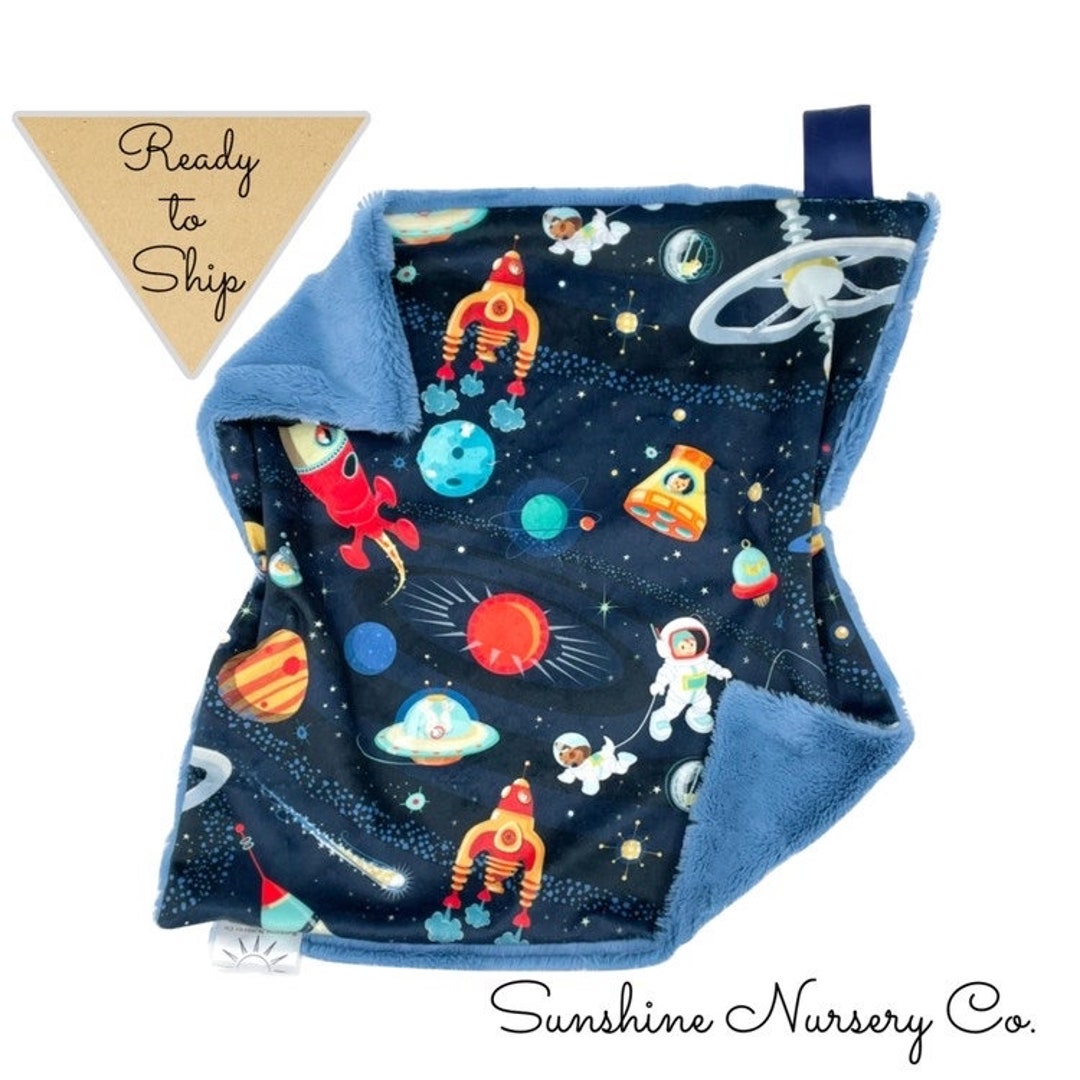 17"x17'' Lovey Blanket- COSMIC ADVENTURE- Baby Lovey- Security Blanket ...