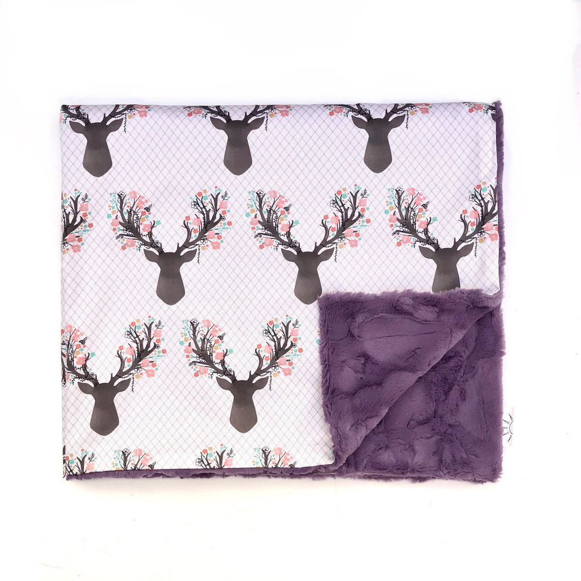 Fur Baby Blanket FLORAL FAWN baby blanket baby bedding Etsy