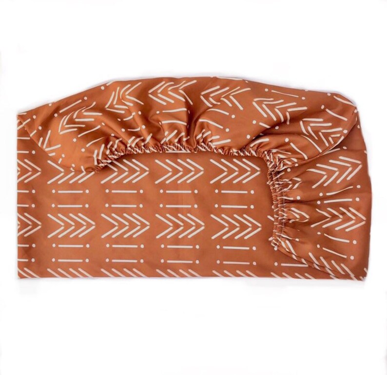 Crib Sheet or Changing Pad Cover SICKLE MUDCLOTH COPPER Boy Etsy
