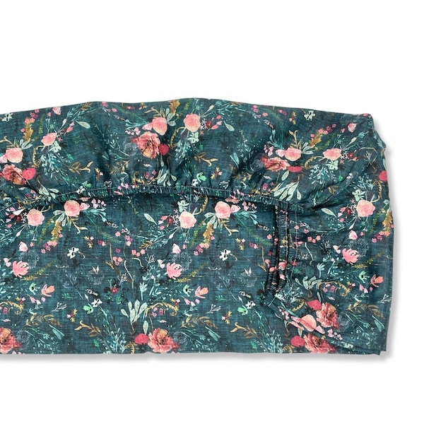 Floral Crib Sheet Changing Pad Etsy