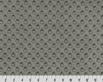 CHARCOAL Cuddle Dimple- Shannon Fabrics- Minky Dot- 3mm pile- 60in wide- dark gray