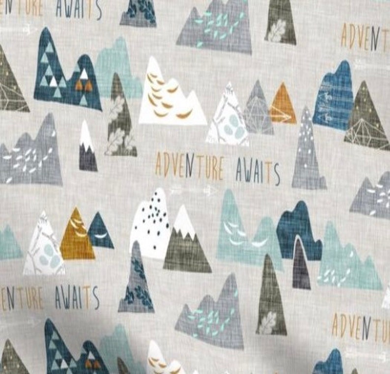 Crib Sheet or Changing Pad Cover ADVENTURE AWAITS Boy Crib Etsy