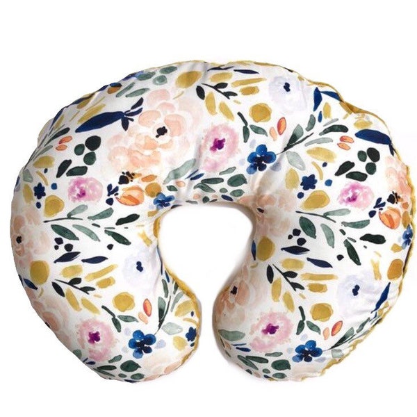 Nursing Pillow Cover- SIERRA FLORAL- floral cover- nursing cover- girl nursing pillow- watercolor pillow cover- baby bedding- FREE Shipping!