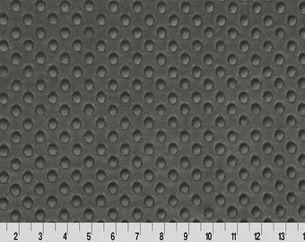 ASH Cuddle Dimple- Shannon Fabrics- Minky Dot- 3mm pile- 60in wide- dark gray