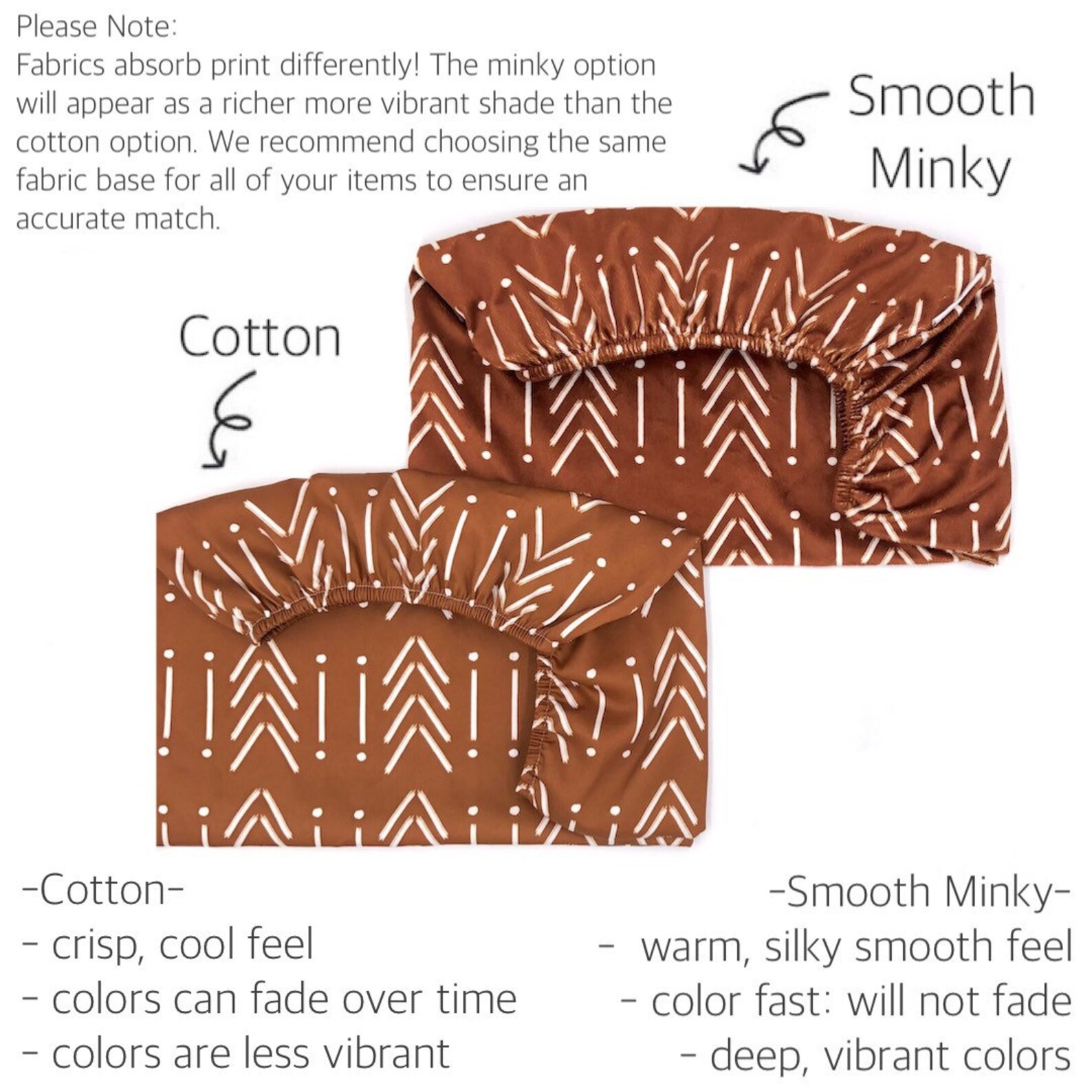 Crib Sheet or Changing Pad Cover SICKLE MUDCLOTH COPPER Boy Crib Sheet