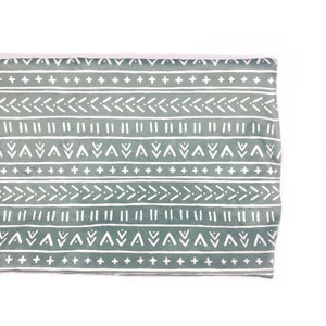Crib Sheet or Changing Pad Cover- SAGE MUDCLOTH- boy bedding- girl bedding- boho bedding- mudcloth- gender neutral- sage crib sheet