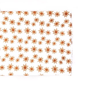 Crib Sheet or Changing Pad Cover- GOLDEN SUNS- sun Crib Sheet- boy girl Changing Pad Cover- boho Crib Sheet- boho Changing Pad- sunshine