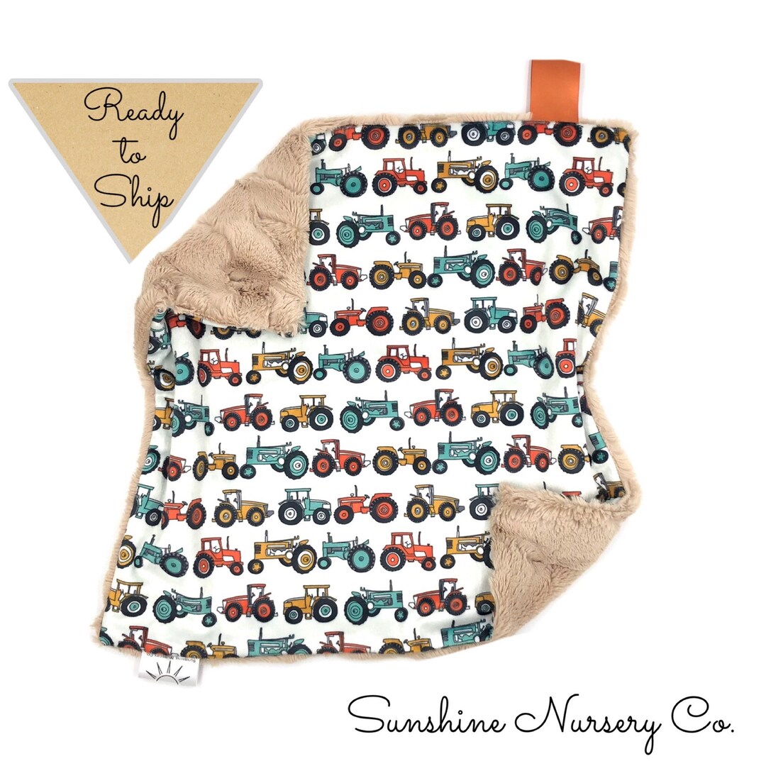 Lovey Blanket COUNTRY TRACTORS Baby Lovey Security Blanket Baby Gift