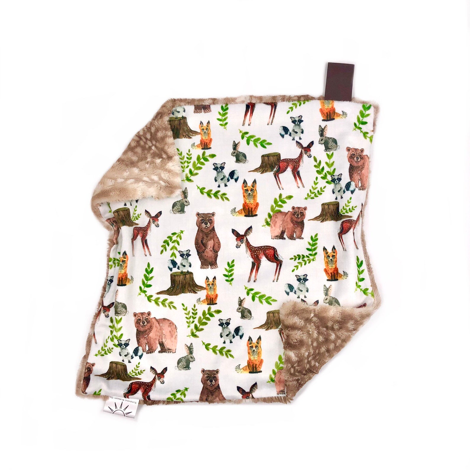 Lovey Blanket WOODLAND PALS Baby Lovey Security Blanket Etsy