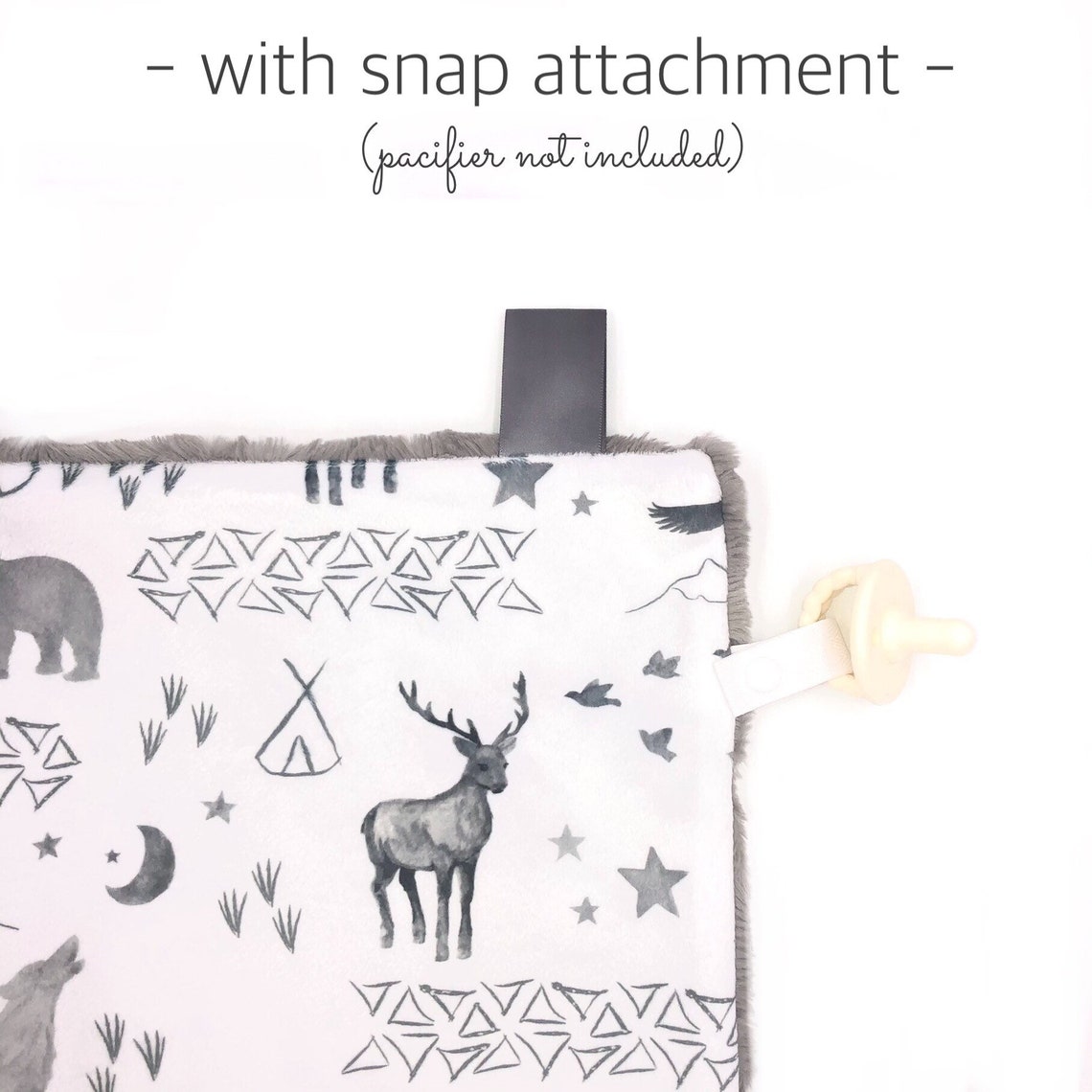 Lovey Blanket WOODLAND WATERCOLOR Baby Lovey Security Etsy