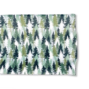 Crib Sheet or Changing Pad Cover- PINE FOREST CAMO- Boy Crib Sheet- Boy Bedding- Adventure Bedding- neutral- Nature- olive green- trees