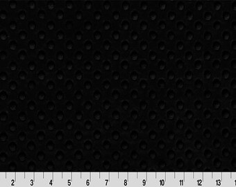 BLACK Cuddle Dimple- Shannon Fabrics- Minky Dot- 3mm pile- 60in wide- black