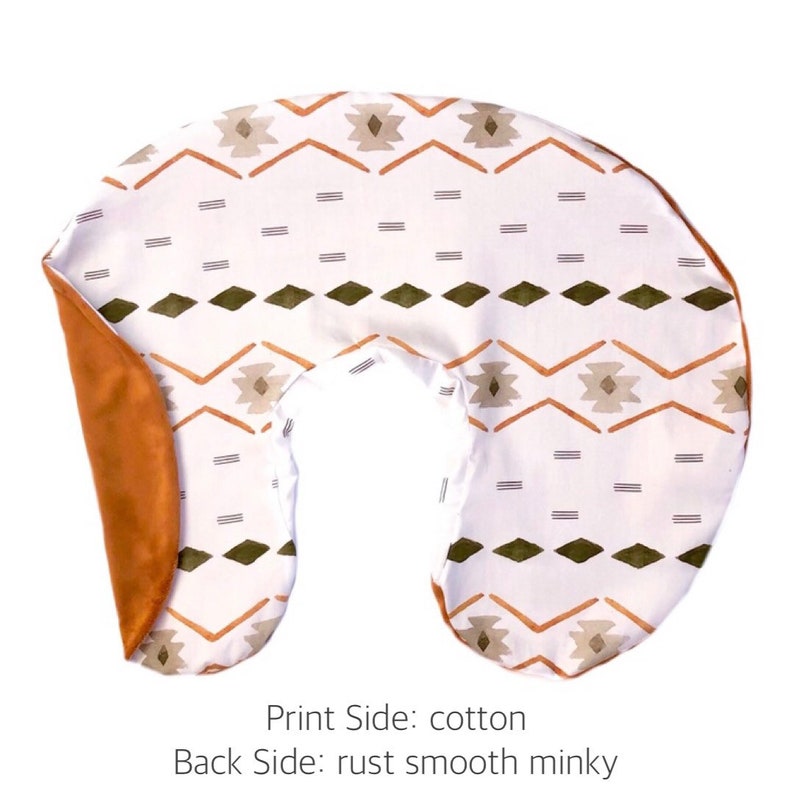 Nursing Pillow Cover VINTAGE MUDCLOTH Rust Nursing Pillow Etsy