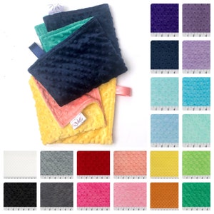 15"x15" MINKY Double-Sided LOVEY BLANKET- Minky Lovey- Lovey Size- You Pick Colors- Free Shipping!