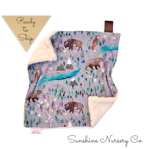 Lovey Blanket- SUMMER AURORA- adventure lovey- baby lovey- security blanket- baby gift- boy lovey- baby blanket- lovey- nature- girl lovey