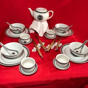 Vintage Chinese Dinner and Tea Set