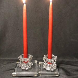 Mikasa Sparkling Star Tealight/Taper Candleholders, pair