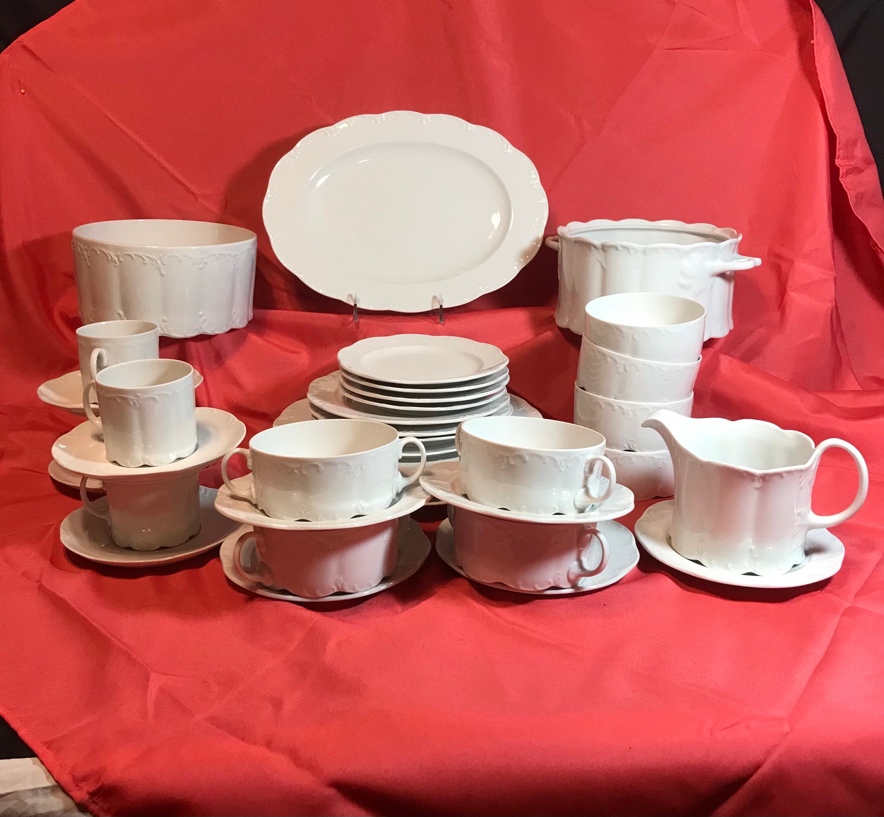 Rosenthal Monbijou Classic Rose Dinnerware Service for 4 37 - Etsy